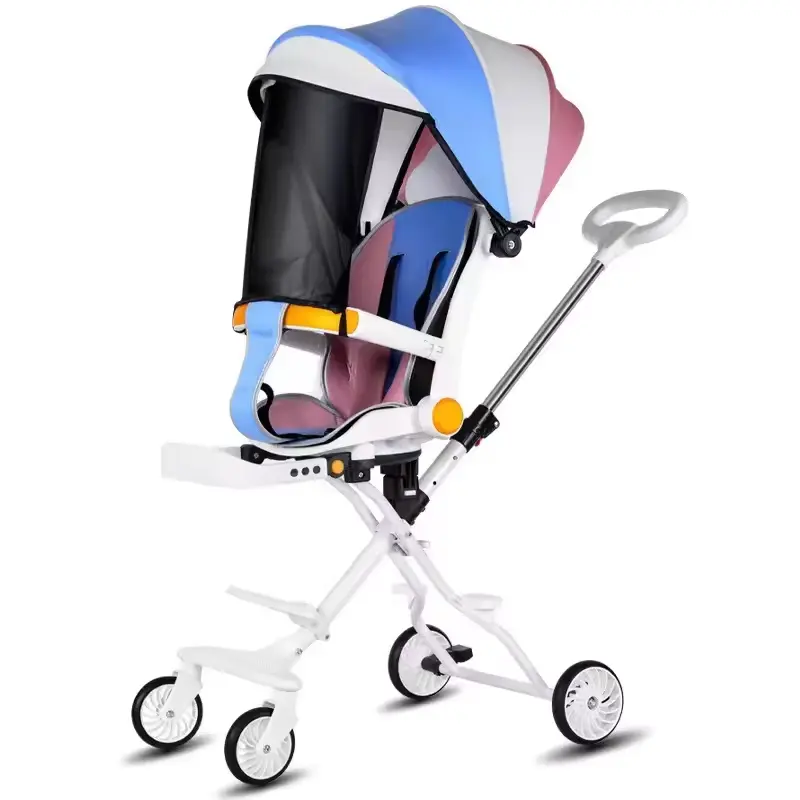 עגלת תינוק איכותית עם דוושה גדולה מונעת החלקה / חגורת בטיחות 3 נקודות עגלת תינוקות עם גלגלים אוניברסליים
