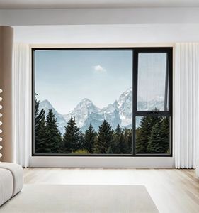 Hurricane Resistant Energy Saving TM-100 Australian Thermal Break <b>Awning</b> Crank Window with Flyscreen Aluminum Frame - Product Image 1