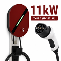 Vente en gros de chargeurs EV de type 2 11 kW 16A triphasés, intelligents, avec WiFi et NFC, pour montage mural à domicile, station de recharge AC EVSE pour véhicules électriques européens, recharge 11 kW