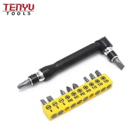 Obeng Soket 90 Derajat Kepala Ganda Sudut Berbentuk L dengan Obeng 25Mm Bit Slotted Torx Phillips Set Alat Tangan