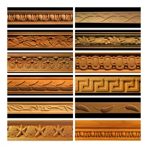 Ukiran kayu furnitur dekoratif trim antik Appliques kayu dan Onlays dekorasi Modern ukiran kayu