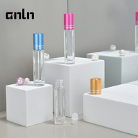 Flacons de parfum en verre à bille, fabrication, bouchon coloré, bille en verre, flacon vide portable rechargeable, 3 ml