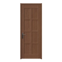 Porte de salle de bain manuelle en bois massif avec serrure intelligente, étanche et insonorisée, surface finie, dernier design pour maisons et chambres