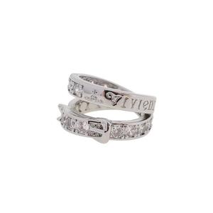 Anillo Geométrico Punk Unisex para Hombre y Mujer, Anillo de Pareja con Letras y Diamantes, Hebilla de Cinturón Elegante y Moderna, Chapado en Oro, Joyería de Circonio para Fiestas, Venta al Por Mayor - Product Image 5