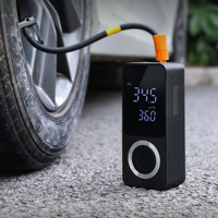 Compresseur d'air portable rechargeable 6000 mAh à double alimentation avec lumière LED et fonction Power Bank