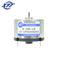 Moteur à courant continu à balais XYT R-520, excellente performance, longue durée de vie et faible bruit, 6V 12V 24V, moteur PMDC 520, vitesse 6000 tr/min