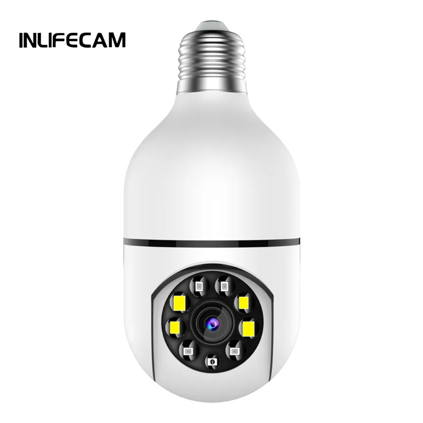 E27 Bulb Light WiFi Camera 1080P 2MP 3MP Security PTZ Indoor Lamp Wireless Camera CCTV P2P Motion Alert Ai Auto Tracking