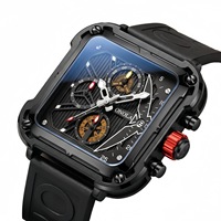 ON6831ONOLA Montre Homme Tendance Lumineuse Unique Carrée, Meilleure Vente, à Trois Aiguilles et Six Cadrans, Mouvement Quartz