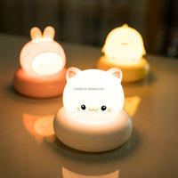 Joli chat Animal veilleuse doux blanc chaud Dimmable bébé veilleuse Rechargeable lamparas Para Ninos décoration de chambre d'enfants