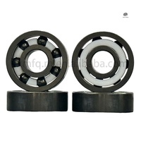 Roulements à billes entièrement en céramique noirs de haute qualité 608CE 8*22*7mm à gorge profonde, avec cage en Si3N4 PTFE, pour patins à roulettes professionnels