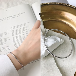 Nhà sản xuất trang sức cao cấp tối giản cổ điển JF16047, vòng tay kiểu dáng chữ C mở bằng bạc sterling dành cho nữ - Product Image 6