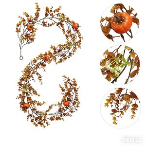 Listening To The Spring Artificial Rose Vines With Eucalyptus <b>Leaves</b> For <b>Wall</b> <b>Decor</b> Autumn Home Ornaments - Product Image 5