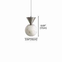 Suspension moderne en nickel et albâtre, style nordique, pour îlot de cuisine ou chevet