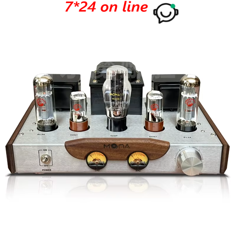 M-122 MONA 真空管アンプ Hi-Fi EL34 シングルエンド A級 8W+8W 4Ω/8Ω