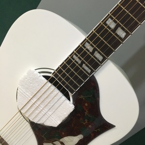 Chitarra Acustica Bianca D45 da <span class=keywords><strong>41</strong></span> Pollici Fatta a Mano per Performance Professionali con Tecnologia EQ Spedizione Rapida - Product Image 3