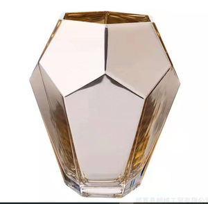 Jarrón de cristal de lujo con pintura de plata para el hogar, jarrón de cristal de colores para decoraciones del hogar y decoración de boda - Product Image 3