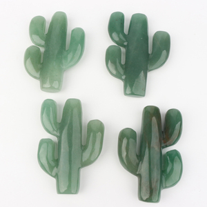 <span class=keywords><strong>Avventurina</strong></span> <span class=keywords><strong>verde</strong></span> del regalo di natale del Cactus di cristallo intagliato a mano - Product Image 1