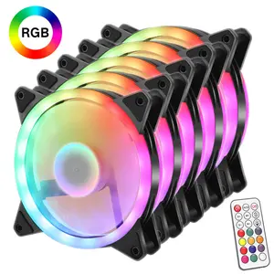 พัดลมระบายความร้อน CPU ประสิทธิภาพสูง12V 120mm LED RGB พัดลมระบายความร้อนพีซี CPU สีสัน12V คอมพิวเตอร์พีซีตู้เย็น120mm RGB