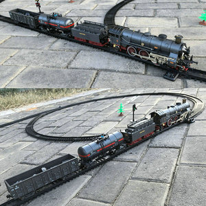 รถไฟของเล่นตัวถังโลหะ ชุดรถไฟของเล่นแบบกำหนดเอง รถไฟของเล่นไฟฟ้าพร้อมควัน รถไฟของเล่นไฟฟ้าสำหรับเด็ก รถไฟของเล่นขนาดเล็ก - Product Image 2