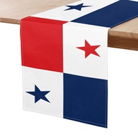 Chemin de table personnalisé en polyester avec drapeau du Panama, protège les meubles des rayures pour table à manger, table à thé et occasions de banquet