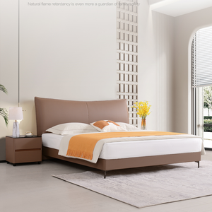 <span class=keywords><strong>Letto</strong></span> Matrimoniale in Pelle Minimalista Italiano Nuovo Design Moderno Semplice <span class=keywords><strong>per</strong></span> Appartamento Lusso Leggero Atmosferico con Contenitore - Product Image 1