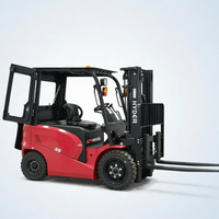 Forklift Listrik HYDER FB35 3.5 Ton Baterai Lithium-Ion 76.8V 280Ah Mast Dua Tingkat Hydraulic Side Shifter Offroad Custo
