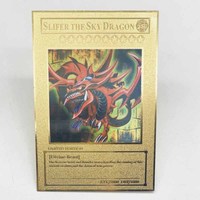 3 Ägyptische Götter Yu-Gi-Oh CUSTOM Edelstahl Metall YUGIOH KARTE Gold Voll Vergoldete SAMMELKARTENSPIELE