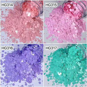 Macaron Pastel Shimmer Glitter <b>Sequins</b> Bulk Mixed Hexagon Sparkle Chips Safe <b>Material</b> For DIY Slime Resin Nail & Festival Decor - Product Image 4