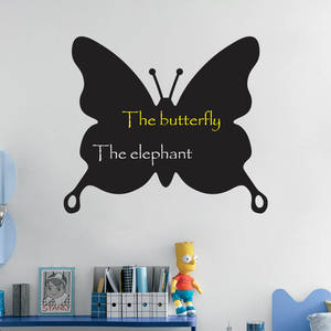 Adesivi murali a farfalla in PVC rimovibili ecologici lavagna nera cancellabile impermeabile in vinile per la scrittura e il <span class=keywords><strong>disegno</strong></span> - Product Image 5