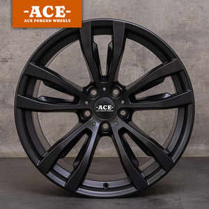 Jantes de voiture de course à fond profond noir mat, Beadlock, en aluminium forgé chromé, compatibles avec les voitures particulières F30 <span class=keywords><strong>M2</strong></span> pour <span class=keywords><strong>BMW</strong></span>, style 469M - Product Image 1