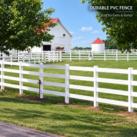 Clôture en PVC écologique Longjie et portails d'allée 6ft x 8ft à 4 rails, anti-rongeurs, montage facile, pour usage extérieur en jardin et en bordure de terrain