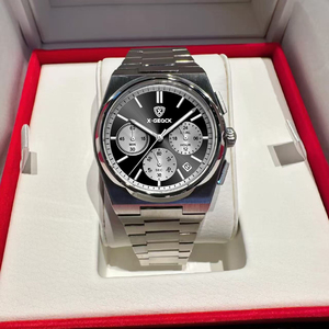 X-GEQCK <span class=keywords><strong>Orologio</strong></span> al Quarzo di Lusso da Uomo Impermeabile Luminoso <span class=keywords><strong>Cronografo</strong></span> in Acciaio Inossidabile - Product Image 2