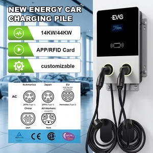 Station de recharge rapide AC CCS commerciale GBT OCPP CCS2 Wallbox pour 7-44 kW pour Tesla, station de recharge EV de niveau 2 - Product Image 2