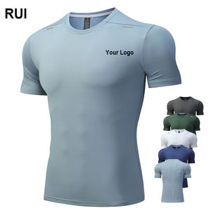 Ruiquwin เสื้อยืดผู้ชายลายตามสั่งพิมพ์ลายตาข่ายแห้งเร็วเสื้อยืดฝึกซ้อม - Product Image 1