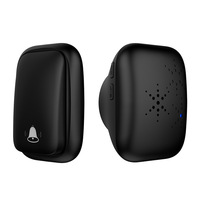 Sonnette sans fil connectée pour maison intelligente, avec musique, étanche, un émetteur et deux récepteurs, dispositif d'appel pour personnes âgées