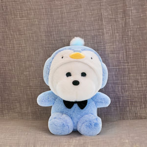 Fabricant en gros logo personnalisé pingouin blanc <span class=keywords><strong>chien</strong></span> en peluche jouet 23/30/40cm doux peluche PP coton unisexe mignon Style couette - Product Image 2