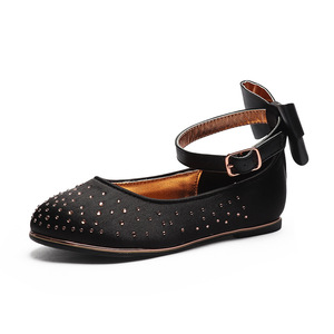Logotipo personalizado Rhinestone niñas zapatos <span class=keywords><strong>de</strong></span> cristal hebilla Correa lazo nudo suave suela niños zapatos <span class=keywords><strong>de</strong></span> cuero niñas princesa zapatos al por mayor - Product Image 2