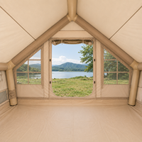 RAYCIN Tente de gonflage compacte, rapide, facile et sûre pour le camping Sentiers côtiers balayés par le vent et couchers