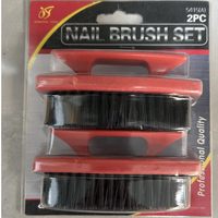 Ensemble de 2 mini-brosses à poils avec manche en plastique, brosses de nettoyage portatives