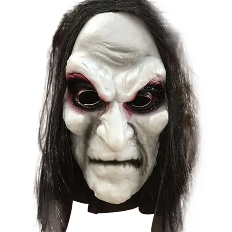 PoeticExist Men and Women Full Face Soft Plastic Halloween Costume Witch Mask