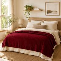 Plaid chauffant électrique en flanelle douce avec thermostat numérique, minuterie d'arrêt automatique, plusieurs niveaux de chaleur, sûr, pour l'intérieur, toutes saisons, Europe