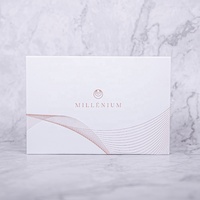 Boîte à cartes de crédit de style portefeuille avec logo personnalisé, emballage de certificat cadeau, boîte à cartes d'affaires, enveloppe avec ruban
