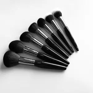 15pcs Black makeup brush sets Premium Synthetic hair Eyeshadow Blending brush sets cosmetics tools for face and eyes kit