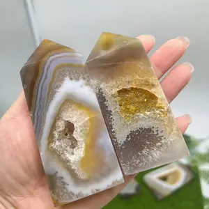 Bulk Wholesale Natural Crystals Healing Stones Agate Geode Druzy Crystal Tower For Healing
