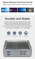 PC Embebido Sin Ventilador Core I3 6100U a Precio de Fábrica, 6 Puertos COM, RS485, 2x GbE, VGA HD, Watchdog Compacto para Sistemas de Control de Automatización