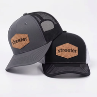 Casquette Trucker Classique à 6 Panneaux en Cuir Personnalisé de Haute Qualité avec Logo, Visière Pré-courbée, Filet et Fermeture Snapback