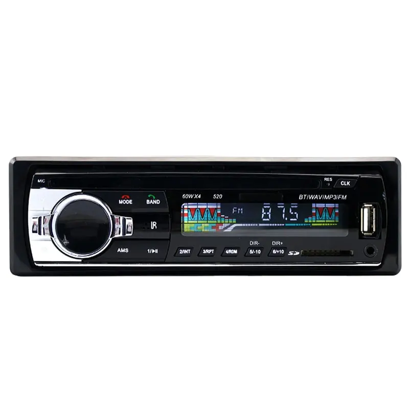 EsunWay-REPRODUCTOR DE Radio estéreo para coche, AUX-IN V2.0 de teléfono, MP3, FM/USB/1 Din/mando a distancia, Audio 520, 12V