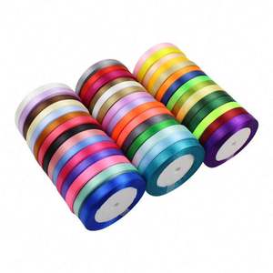 Cintas de Raso de Seda K457 de 1 cm, Lazos para Manualidades, Envoltura de Regalos Hecha a Mano, Cintas Decorativas para Fiestas y Bodas - Product Image 1