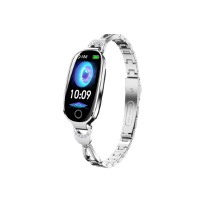 Reloj inteligente de lujo F81 para mujer, pulsera de oro pequeña, sistema IOS, Monitor de temperatura de Frecuencia Cardíaca de silicona IPS - Product Image 1