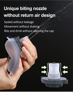 Bouteille d'eau carrée mini en silicone souple de qualité alimentaire sans BPA pour la course, le cyclisme, la gym, les sports et l'escalade - Product Image 3